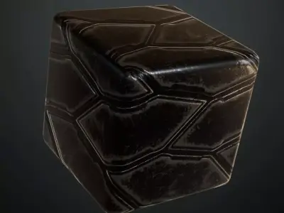 Dark Scratched Sci-Fi Hexagonal Plating PBR SEAMLESS Texture