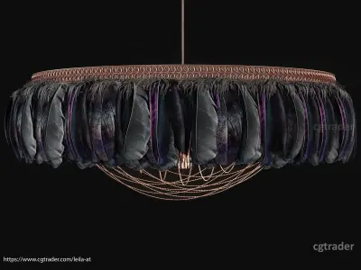 Feathers Modern Chandelier Vray - Corona renderer 3D model