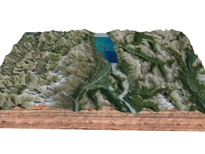 Glenorchy New Zealand 3D model