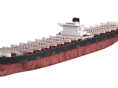 Cargo ship Low-poly AP 3D model