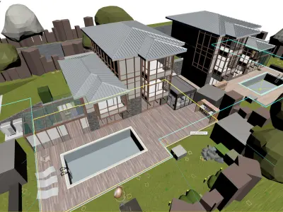 TRADITIONAL TURKISH HOUSE DUSLER VADISI Low-poly 3D model