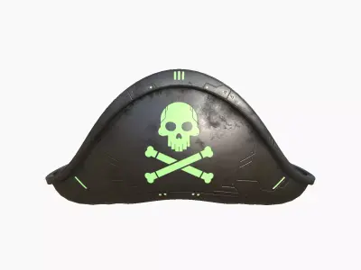 SciFi Pirate Hat A05 - Futuristic Character Design Low-poly 3D model