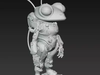 Cyber Amphibian Collection - Mecha Evolution Series 3D Model Pack
