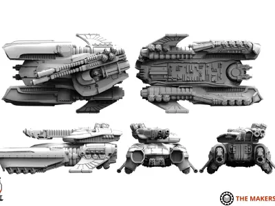 Obsidian Guard - Raptor Combat Skimmer 3D print model