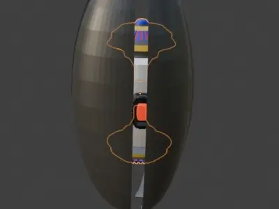 Flying bot 2 Low-poly 3D model