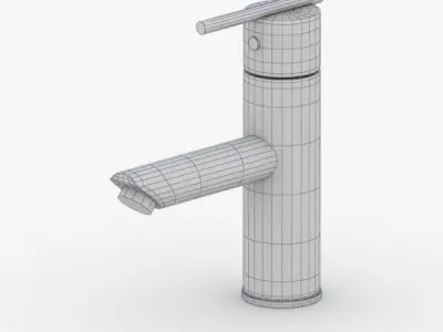1665 - Water Tap Low-poly 3D model