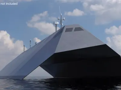  Radar-Evasive Military Ship Gray 