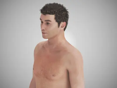 Musculoskeletal System with Body Low-poly 3D model