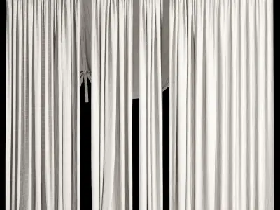 Roman and Cotton Curtain  Low-poly 3D model