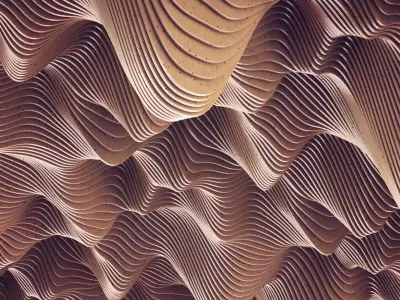 Parametric wood Hall ceiling n2  3D model