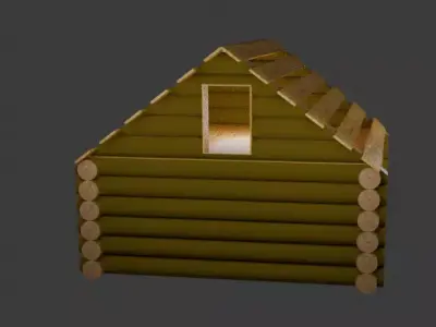 Dream Wooden Cabin Low-poly 3D model