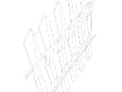 simple wooden FENCE Free low-poly 3D model