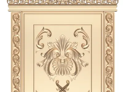 Carved Door Classic 02 3D model