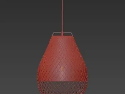 Wicker Pendant Light 3D model purchase