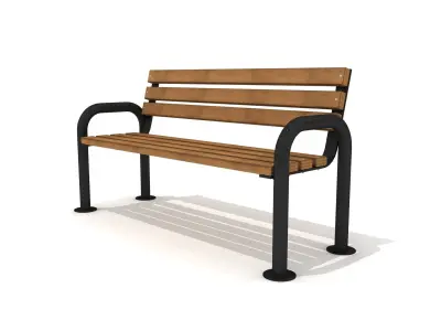  Outdoor Bench 02 3D model