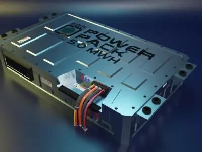 Battery Power Pack for Mars Rover 3D model