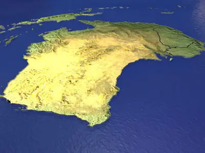 Australia and New Zealand 3D model