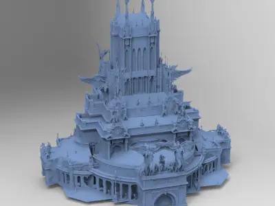 Final fantasy street Hall 7  3D model