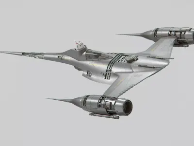 Din Djarin N-1 Starfighter - Star Wars Mandalorian 3D model