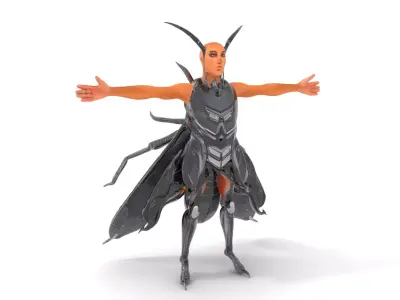 Insect Armor Warrior model pack Low-poly 3D model