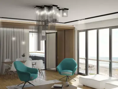 Modern Living Room 3D model 29