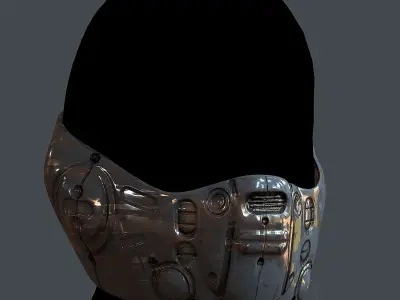 Gas mask helmet 3d model scifi Low-poly Low-poly 3D model 57