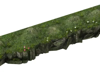 Explore the mountains - hillside - mountain road 2 3D model