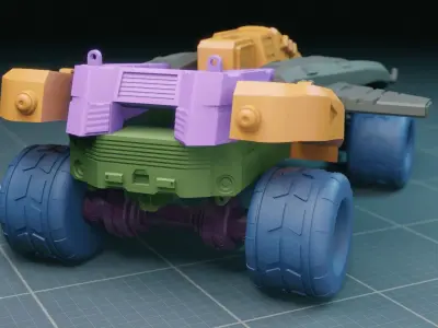 XA-28 toy vehicle wheels 3D print model