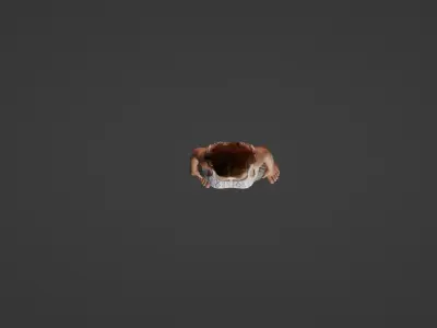 Young beautiful model 3D model