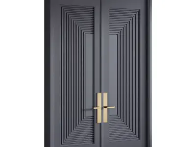 Interior door 27 Low-poly 3D model