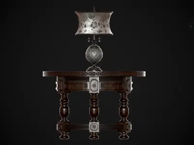 Lampshade-GL01-Silver Low-poly 3D model