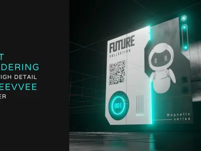 3D Blender template NFT Future card 3D model