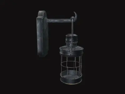 Medieval Torch V15 Low-poly 3D model