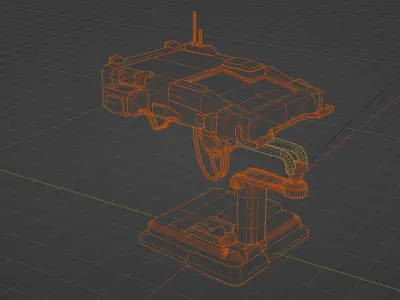 Sci-Fi Computer - Game Ready PBR 3D Model Low-poly 3D model