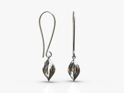 Light modern earrings 3D print model