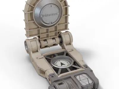 Sci-fi compass Terminus Low-poly 3D model