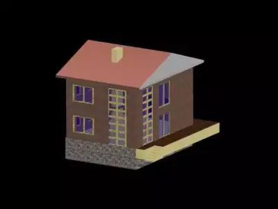 ahsap ev  bungalov 3D print model