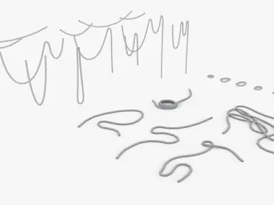 Ropes Kitbash Low-poly 3D model