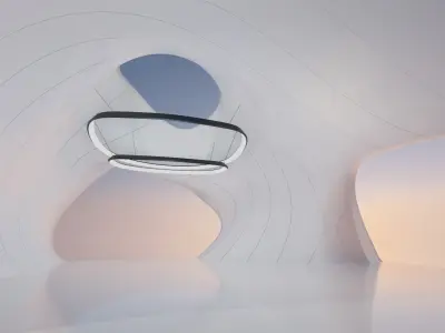 Sci fi Futuristic exhibition Exterior and Interior 3D 3D model