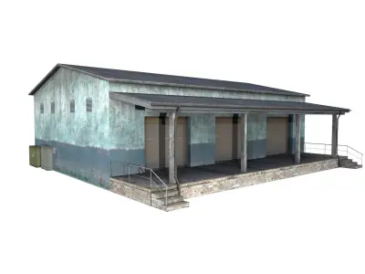 hangar Low-poly 3D model