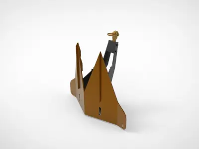 Offshore type anchor 3D model