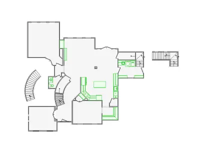  Detailed Interior Sketch - 3001-3500 SF - Xactimate 3D model