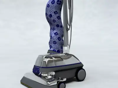 Vacuum Cleaner Violet Free 3D model