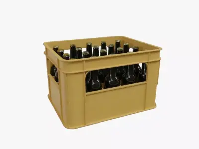 Beer Crate Low-poly 3D model
