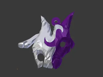 Kindred Mask Keychain - League of Legends 3D print model