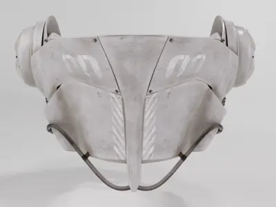 Cyberpunk mask Low-poly 3D model