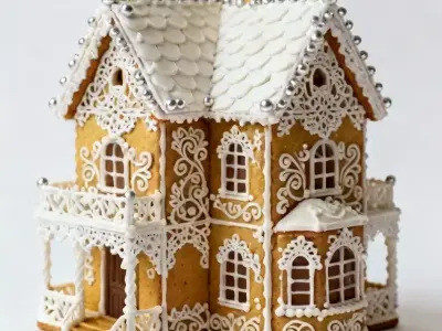 Elegant Victorian Gingerbread Manor 3D Model Low-poly 3D model