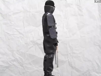 Sci fi Outfit Male Marvelous designer Clo3d OBJ mtl FBX ZPRJ 3D model