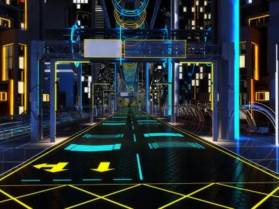 Future City HD 7 Night 3D model