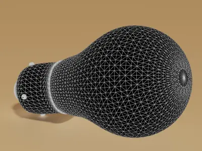 Simple Cute Incandescent Light Bulb 3D model